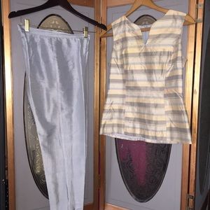 Silk Capri pants and sleeveless top